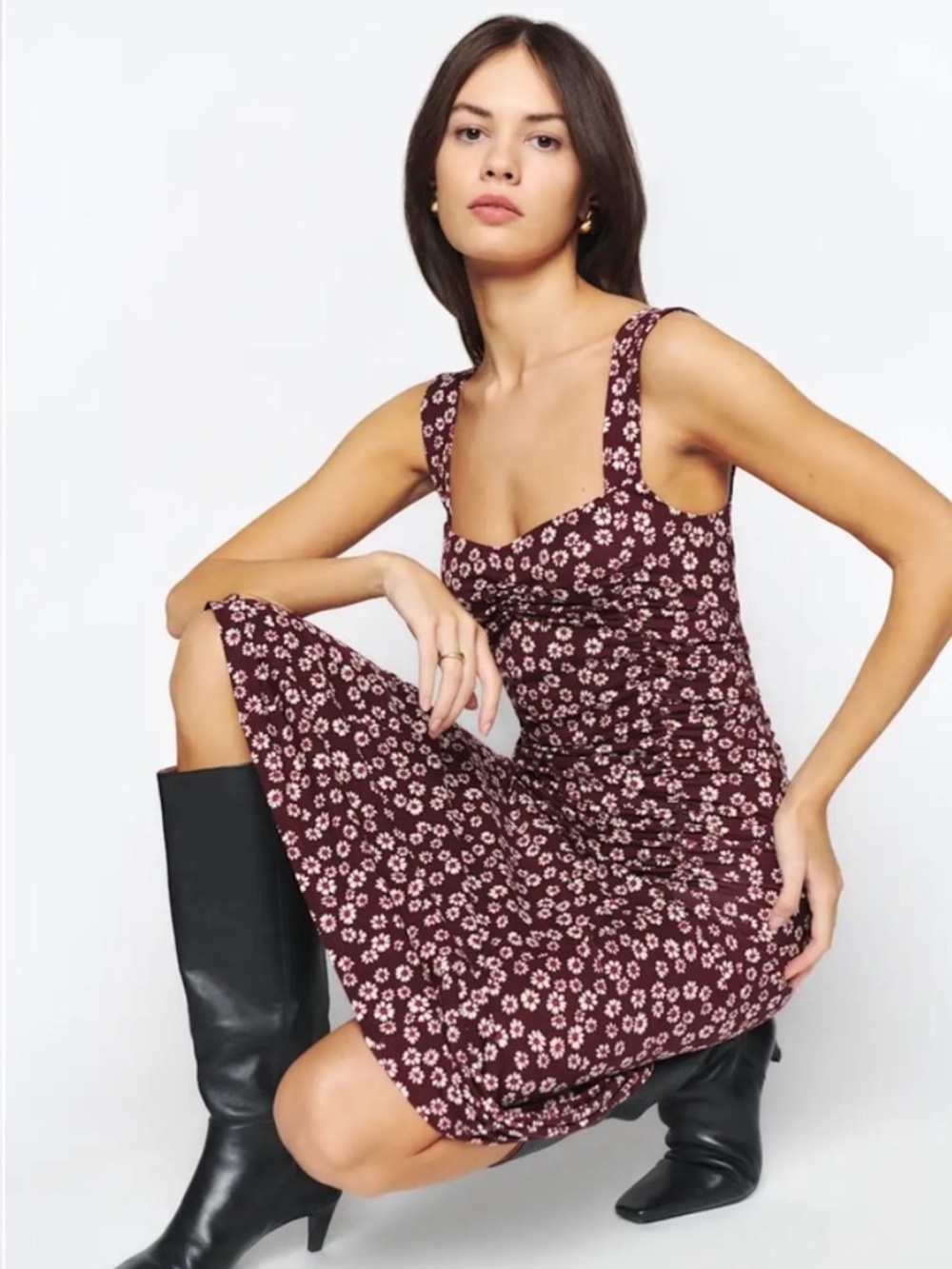 Reformation Suvi Knit Dress Geena - Size S
